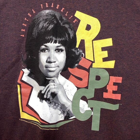 Aretha Franklin Queen Of Soul Respect T-Shirt Medium - Picture 2 of 4